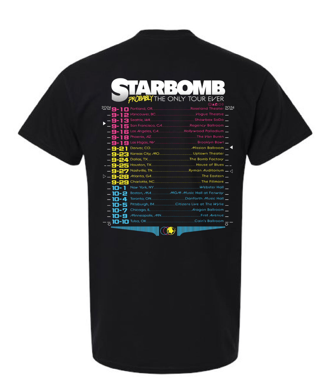 Black Tour Tee - PRE ORDER